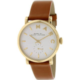 Marc Jacobs Baker White Dial Brown Leather Strap Watch for Womern - MBM1316 Authentic Buy Shop Now