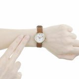 Marc Jacobs Baker White Dial Brown Leather Strap Watch for Women - MBM1317 Authentic Buy Shop Now