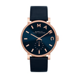 Marc Jacobs Baker Navy Blue Dial Blue Leather Strap Watch for Women - MBM1331 Authentic Buy Shop Now