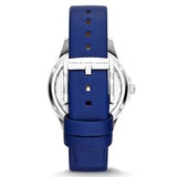 Marc Jacobs Henry Skeleton Blue Dial Blue Leather Strap Watch for Women - MBM1337 Authentic Buy Shop Now