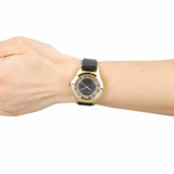 Marc Jacobs Henry Skeleton Black Dial Black Leather Strap Watch for Women - MBM1340 Authentic Buy Shop Now