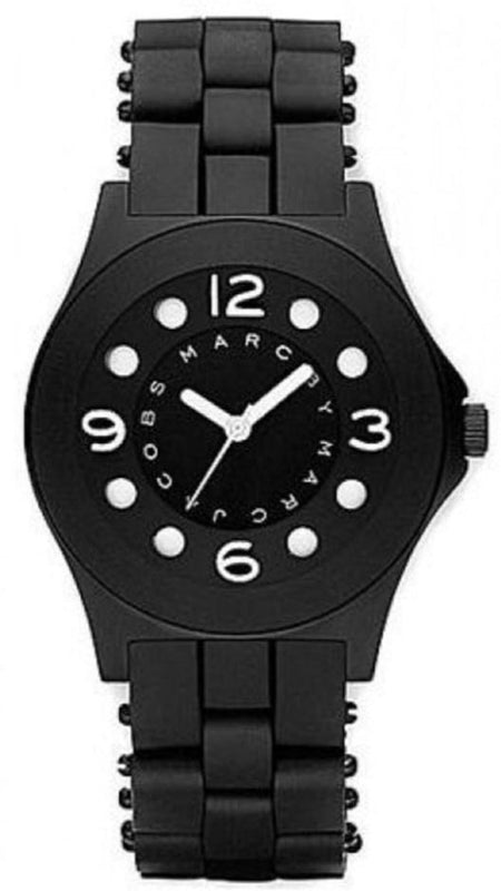 Marc Jacobs Pelly Black Dial Black Silicone Strap Watch for Women - MBM2507 Authentic Buy Shop Now