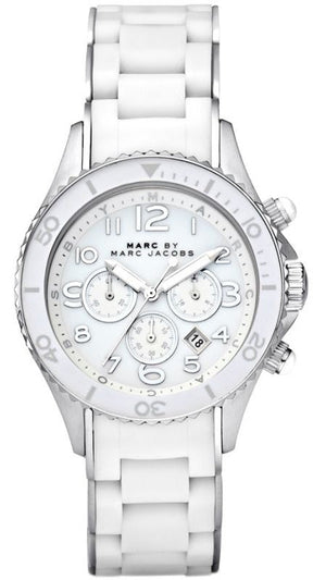 Marc Jacobs Rock White Dial White Silicone Strap Watch for Women - MBM2545 Authentic Buy Shop Now