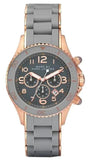 Marc Jacobs Rock Chronograph Grey Dial Grey Silicone Strap Watch for Women - MBM2550 Authentic Buy Shop Now