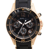 Marc Jacobs Rock Chronograph Black Dial Black Silicone Strap Watch for Women - MBM2553 Authentic Buy Shop Now