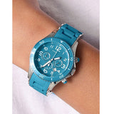 Marc Jacobs Rock Chronograph Blue Dial Blue Silicone Strap Watch for Women - MBM2575 Authentic Buy Shop Now
