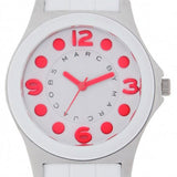Marc Jacobs Pelly White Dial White Silicone Strap Watch for Women - MBM2588 Authentic Buy Shop Now