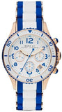 Marc Jacobs Rock Chronograph White Dial Two Tone Silicone Strap Watch for Women - MBM2594 Authentic Buy Shop Now