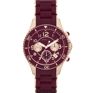 Marc Jacobs Rock Chronograph Red Dial Red Silicone Strap Watch for Women - MBM2596 Authentic Buy Shop Now