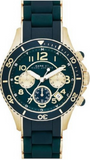 Marc Jacobs Rock Chronograph Green Dial Green Silicone Strap Watch for Women - MBM2597 Authentic Buy Shop Now