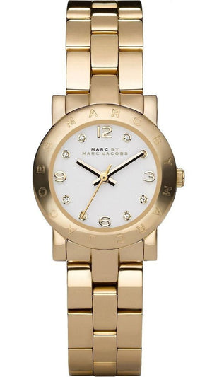 Marc Jacobs Mini Amy White Dial Gold Steel Strap Watch for Women - MBM3057 Authentic Buy Shop Now