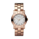 Marc Jacobs Amy White Dial Rose Gold Steel Strap Watch for Women - MBM3077 Authentic Buy Shop Now