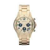Marc Jacobs Rock Metal Chronograph Gold Dial Gold Steel Strap Watch for Men - MBM3158 Authentic Buy Shop Now