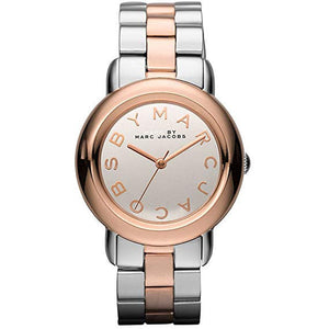 Marc Jacobs Marc Silver Dial Two Tone Steel Strap Watch for Women- MBM3170 Authentic Buy Shop Now