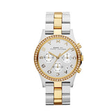 Marc Jacobs Henry Chronograph Silver Dial Two Tone Steel Strap Watch for Women - MBM3197 Authentic Buy Shop Now