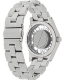 Marc Jacobs Henry Transparent Silver Dial Silver Steel Strap Watch for Women - MBM3205 Authentic Buy Shop Now