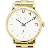 Marc Jacobs Baker White Dial Gold Steel Strap Watch for Women - MBM3243 Authentic Buy Shop Now