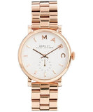 Marc Jacobs Baker White Dial Rose Gold Steel Strap Watch for Women - MBM3244 Authentic Buy Shop Now