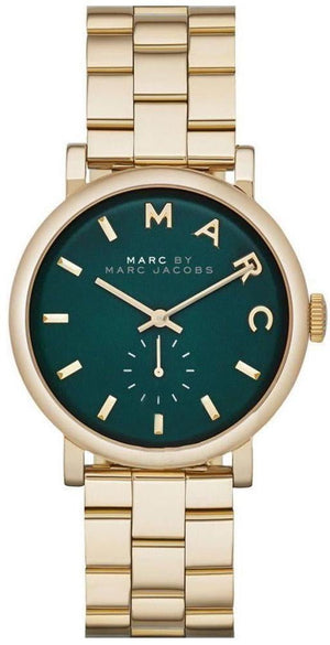Marc Jacobs Baker Green Dial Gold Steel Strap Watch for Women - MBM3245 Authentic Buy Shop Now