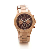 Marc Jacobs Rock Chronograph Mother of Pearl Red Dial Rose Gold Steel Strap Unisex Watch - MBM3251 Authentic Buy Shop Now