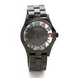 Marc Jacobs Henry Skeleton Black Dial Black Steel Strap Watch for Women - MBM3265 Authentic Buy Shop Now