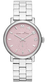 Marc Jacobs Baker Pink Dial Silver Steel Strap Watch for Women - MBM3280 Authentic Buy Shop Now