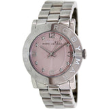 Marc Jacobs Amy Life Pink Dial Silver Steel Strap Watch for Women - MBM3300 Authentic Buy Shop Now