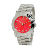 Marc Jacobs Amy Red Dial Silver Steel Strap Watch for Women - MBM3302 Authentic Buy Shop Now
