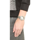 Marc Jacobs Henry Transparent Silver Dial Silver Steel Strap Watch for Women - MBM3337 Authentic Buy Shop Now