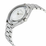 Marc Jacobs Tether Transparent Silver Dial Silver Steel Strap Watch for Women - MBM3412 Authentic Buy Shop Now