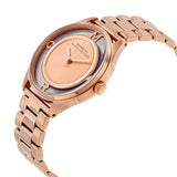 Marc Jacobs Tether Transparent Rose Gold Dial Rose Gold Steel Strap Watch for Women - MBM3414 Authentic Buy Shop Now