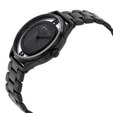 Marc Jacobs Tether Transparent Black Dial Black Steel Strap Watch for Women - MBM3419 Authentic Buy Shop Now