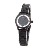 Marc Jacobs Tether Transparent Black Dial Black Steel Strap Watch for Women - MBM3419 Authentic Buy Shop Now