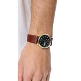 Marc Jacobs Fergus Green Dial Brown Leather Strap Watch for Men - MBM5077 Authentic Buy Shop Now