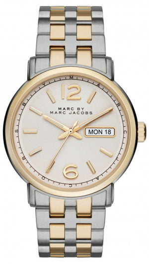 Marc Jacobs Fergus White Dial Two Tone Steel Strap Watch for Men - MBM5079 Authentic Buy Shop Now