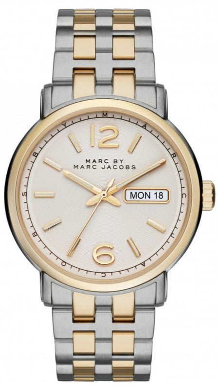 Marc Jacobs Fergus White Dial Two Tone Steel Strap Watch for Men - MBM5079 Authentic Buy Shop Now