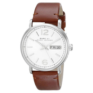 Marc Jacobs Fergus White Dial Brown Leather Strap Watch for Men - MBM5080 Authentic Buy Shop Now