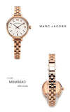 Marc Jacobs Sally White Dial Rose Gold Steel Strap Watch for Women - MBM8643 Authentic Buy Shop Now