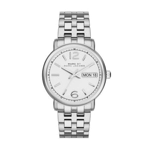 Marc Jacobs Fergus White Dial Silver Steel Strap Watch for Women - MBM8646 Authentic Buy Shop Now