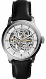 Fossil Townsman Automatic Skeleton White Dial Black Leather Strap Watch for Men - ME3085 Authentic Buy Shop Now