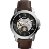 Fossil Grant Automatic Skeleton Black Dial Brown Leather Strap Watch for Men - ME3095 Authentic Buy Shop Now