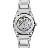 Fossil Everett Automatic Skeleton Blue Dial Silver Steel Strap Watch for Men - ME3220 Authentic Buy Shop Now