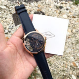 Fossil Townsman Twist Skeleton Blue Dial Blue Leather Strap Watch for Men - ME1138 Authentic Buy Shop Now