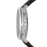 Fossil Townsman Automatic Skeleton Silver Dial Black Leather Strap Watch for Men - ME3041 Authentic Buy Shop Now