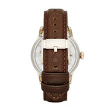Fossil Townsman Automatic Skeleton Gold Dial Brown Leather Strap Watch for Men - ME3043 Authentic Buy Shop Now
