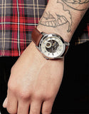 Fossil Grant Automatic White Dial Brown Leather Strap Watch for Men - ME3052 Authentic Buy Shop Now