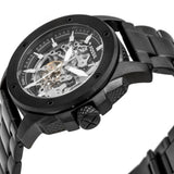 Fossil Modern Machine Automatic Silver Dial Black Steel Strap Watch for Men - ME3080 Authentic Buy Shop Now