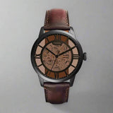 Fossil Townsman Automatic Skeleton Brown Dial Brown Leather Strap Watch for Men - ME3098 Authentic Buy Shop Now