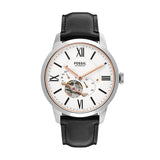 Fossil Townsman Automatic White Dial Black Leather Strap Watch for Men - ME3104 Authentic Buy Shop Now