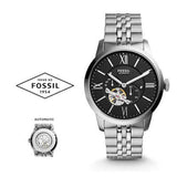 Fossil Townsman Black Dial Silver Steel Strap Watch for Men - ME3107 Authentic Buy Shop Now